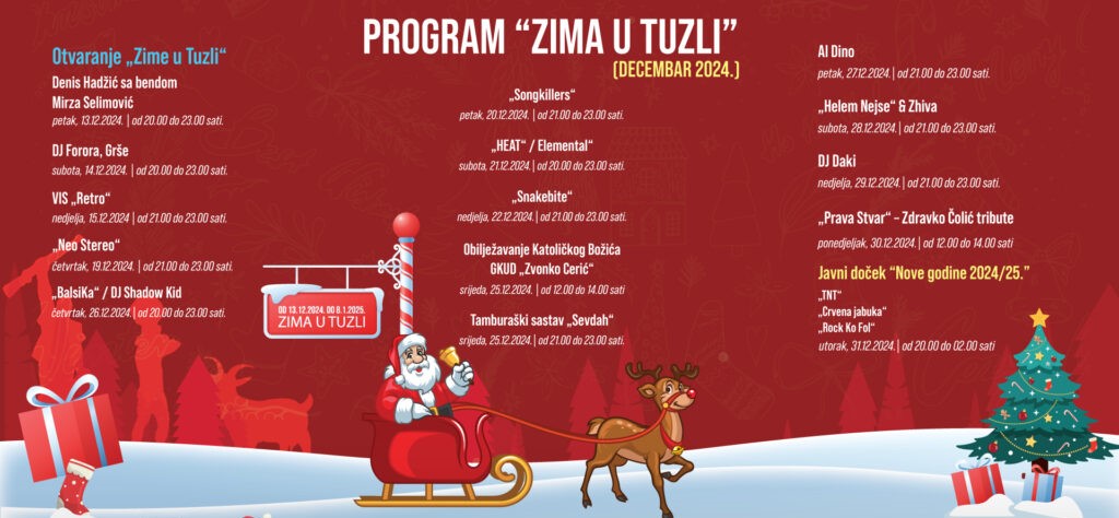 Tradicionalna manifestacija “Zima u Tuzli” od 13. decembra do 8. januara 2025. godine